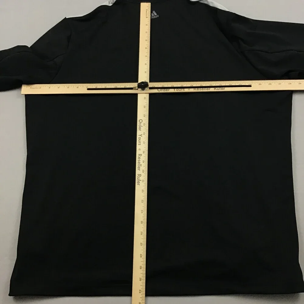 Adidas Sweater Men 2XL Black ClimaCool 1/4 Zip Golf Pullover Collar Golfer XXL